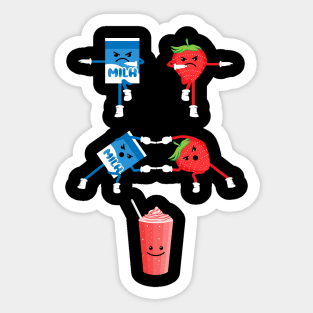 Strawberry, Milk, Milkshake, Fusion, Shake, Creamy, Fun Sticker